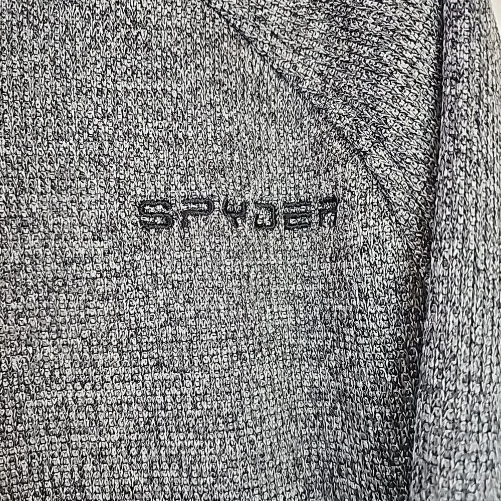 Spyder Outbound Sweater Men's Large Gray Black 1/4 Zip Fleece Stretch Breathable
